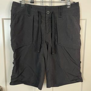 The North Face Womens Roll Up Hiking Shorts Drawstring Outdoor‎ Black Size 4